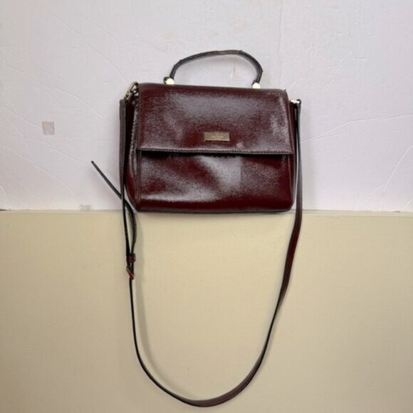 Kate Spade Brynlee Bixby Place Satchel Crossbody Bag Leather Patent Shoulder Red - Picture 3 of 16